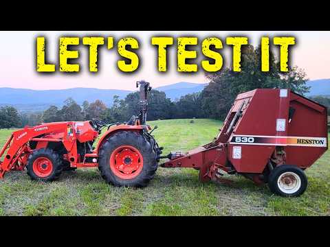 Видео: Сегодня утром мы купили рулонный пресс-подборщик — к обеду заготовим сено!