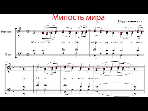 Видео: Милость мира Иерусалимская - Сопрановая партия