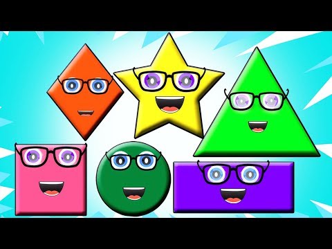 Видео: песня формы | выучить названия фигур | форма для детей | учебное видео | Shape Song