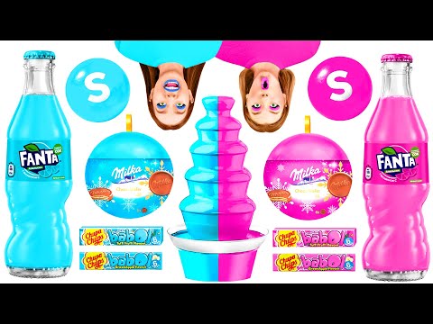 Видео: Розовая Еда vs Голубая Еда Челлендж | Вкусные Кухонные Лайфхаки от RaPaPa Challenge