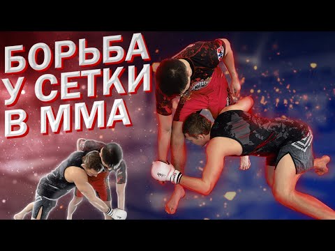 Видео: Борьба у сетки в ММА. Вариант перевода в партер от Александра Грозина.