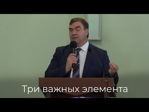 Видео: "Три важных элемента" | Владимир Пехтерев