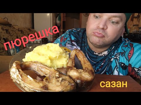 Видео: МУКБАНГ Сазан и пюрешка/ОБЖОР наивкуснейший