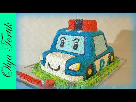 Видео: ТОРТ МАШИНКА Торт Робокар Поли из крема Cake Robocar Poli 3д торты для детей