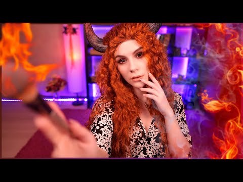 Видео: АСМР Ласковый Демон 😈 Ролевая игра, Шепот, Массаж, Пенка, Звуки Рук Бабочки, Кисточки