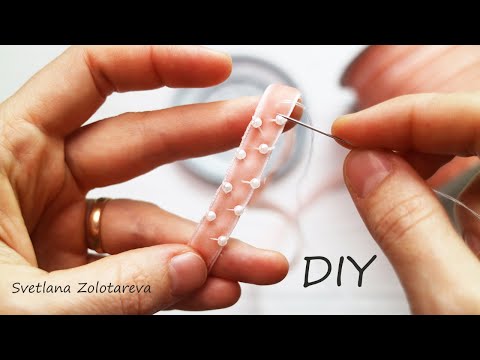 Видео: Одним словом НЕЖНОСТЬ 🎀 Милая повязка для ребенка из бархатной ленты и бусин