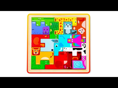 Видео: Угадай животное по фигурам! | Головоломка с фигурами животных | Задание для детей по названию жив...