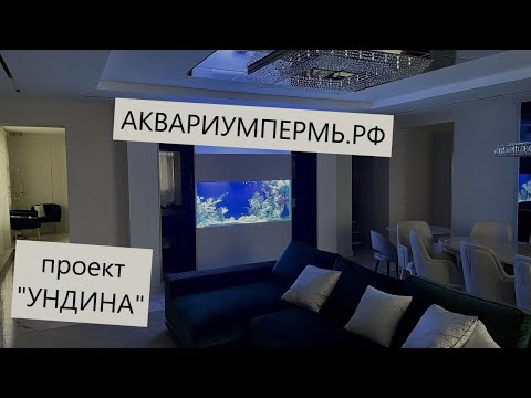 Видео: Аквариумпермь.рф - №25 проект "УНДИНА" - аквариум в стиле псевдоморе объемом 650 литров