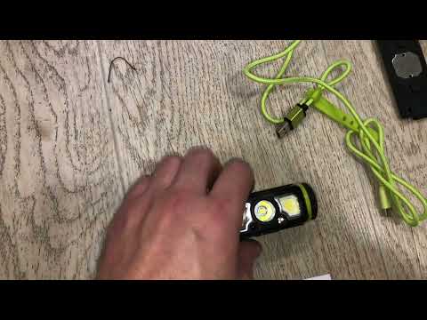 Видео: Фонарь ЯРКИЙ ЛУЧ LH-400 "Cobra PRO" налобный CREE 200лм +COB 230лм, сенс.вкл.,магнит, Li-ion 2600mAh