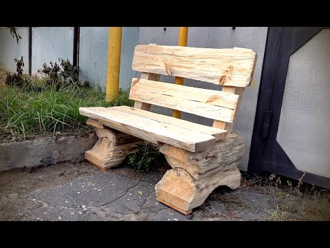 Видео: Рустик, или цепная пила вместо рубанка?! А почему бы и да! Садовая мебель.