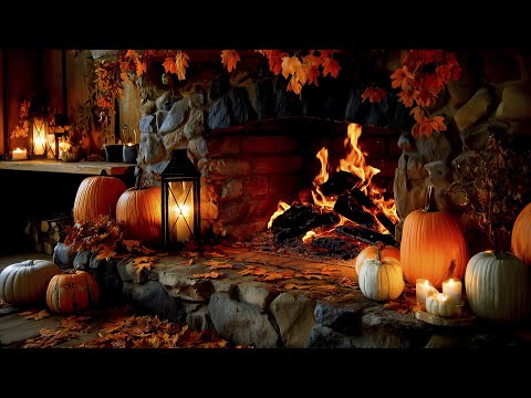 Видео: Тихий осенний камин 🔥 Уютная атмосфера камина в домике