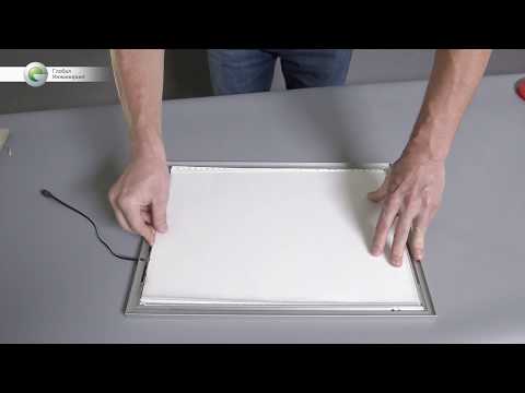 Видео: Односторонняя световая панель 12 мм с магнитным креплением лицевого пластика Magnetic 12