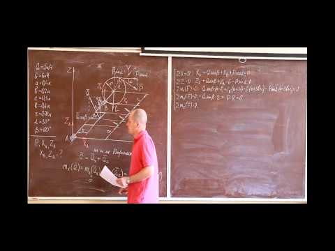 Видео: Пространственная система сил. Часть 1