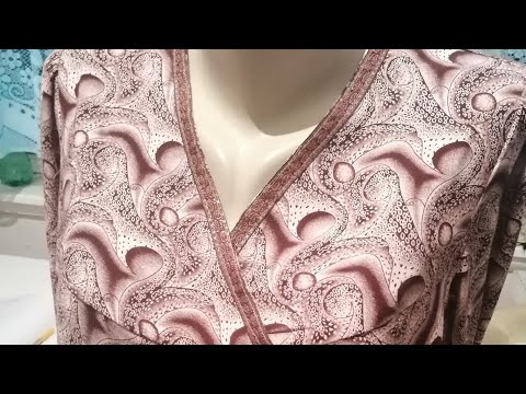 Видео: Утказмалик кокетка куйлак бичиб тикамиз Шьём платье на запах. We sew a dress