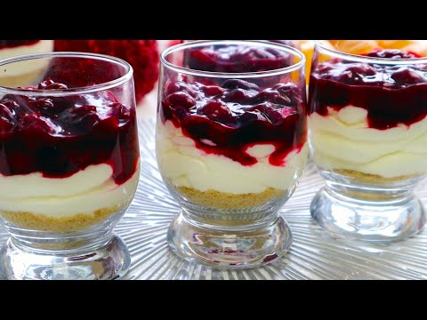 Видео: Шикарный,Ну Очень Простой и быстрый ТВОРОЖНЫЙ Десерт с вишней/ ЧИЗКЕЙК в стакане
