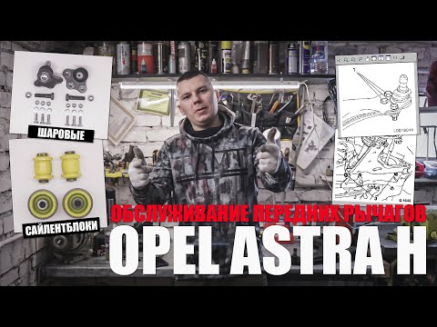 Видео: Замена рычагов, замена шаровых и сайлентблоков рычага Opel Astra H