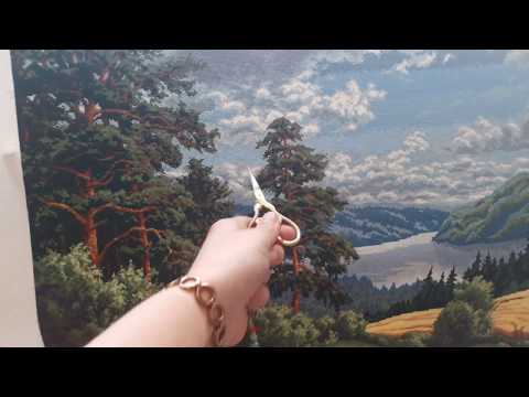 Видео: Вышивка крестом.!!!!! ГОТОВАЯ РАБОТА!!! ЗОЛОТОЕ РУНО " РАЗДОЛЬЕ"