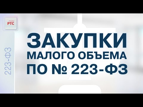 Видео: Закупки малого объема по № 223-ФЗ (27.09.2022)