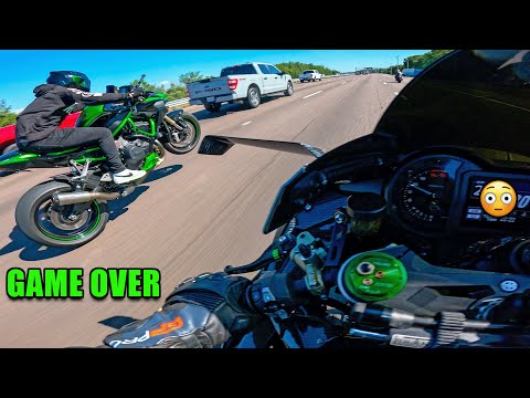 Видео: NINJA H2 против SUPERCHARGED ZH2