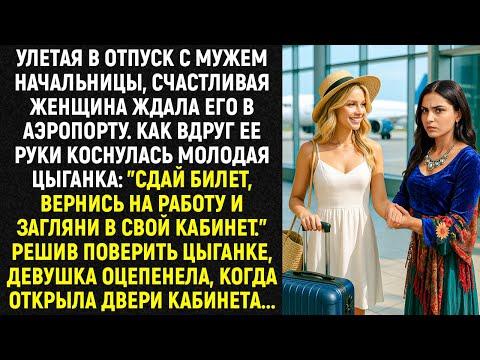 Видео: Улетая в отпуск с мужем начальницы, женщина ждала его в аэропорту. Как вдруг ее руки коснулась...