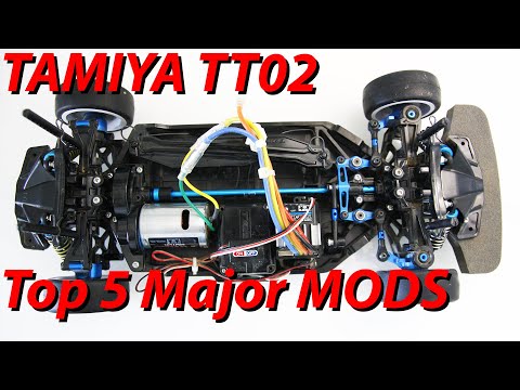 Видео: TAMIYA TT02 — ТОП-5 ОСНОВНЫХ МОДИФИКАЦИЙ, КОТОРЫЕ ВАМ НУЖНЫ