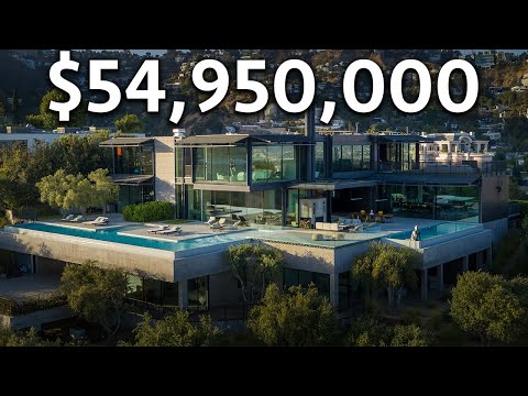 Видео: Путешествие по футуристическому MEGA MANSION за $ 54 950 000 в Лос-Анджелесе!