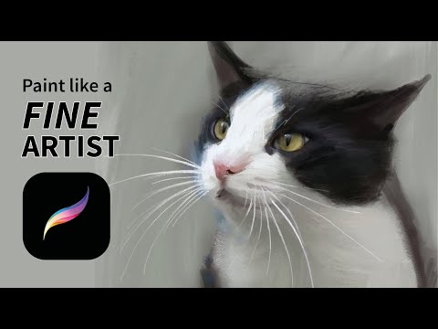 Видео: Как добиться эффекта художественной масляной живописи в PROCREATE. Как я нарисовал этого чёрно-бе...