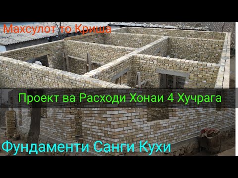 Видео: Проект ва Расходи Хонаи 4 Хучрага Фундамент аз Санг