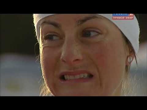Видео: БИАТЛОН. КМ 2009-10. Ханты-Мансийск. Женщины. Спринт 7,5 км. (Спорт). 25.03.2010. 720p.