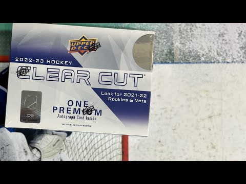 Видео: Бокс-Брейк 1 Hobby box 2022-23 Upper Deck Clear Cut Hockey Cards. Аукцион №1