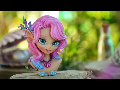 Видео: Как сделать личико русалки из холодного фарфора