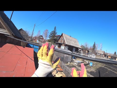 Видео: Как протянуть кабель по воздуху. Натяжка троса.