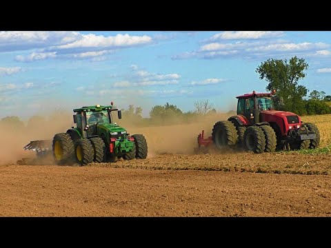Видео: Эпическое сельское хозяйство: John Deere 8370R vs. МТЗ 3522!