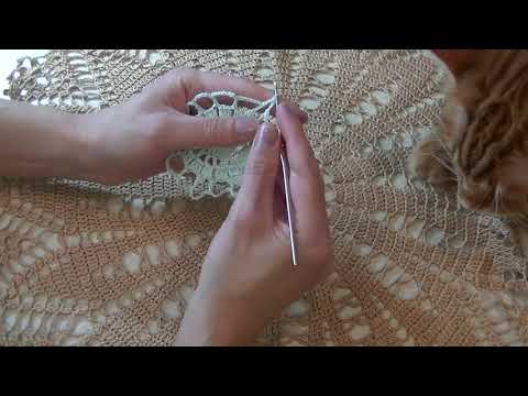 Видео: Ажурная салфетка №1. Часть 1