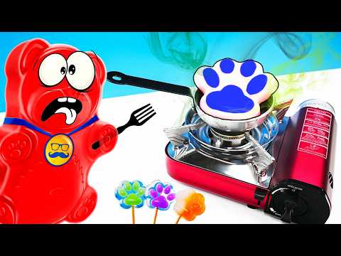 Видео: СДЕЛАЛ ТАБА ЛАПКИ В ВИДЕ КОНФЕТ ЖЕЛЕЙНЫЙ МЕДВЕДЬ ВАЛЕРА