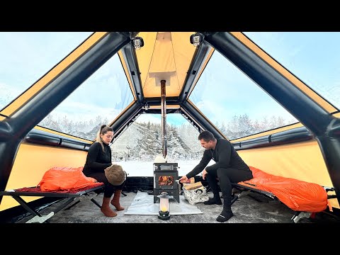 Видео: СНЕЖНЫЙ ЛАГЕРЬ У ЗАМЕРЗШЕГО ОЗЕРА | МЫ РАЗБИЛИ ЗАМЕРЗШЕЕ ОЗЕРО