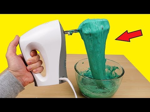 Видео: Лизун в миксере! Как сделать лизуна и не запачкать руки! Флаффи слайм. alex boyko
