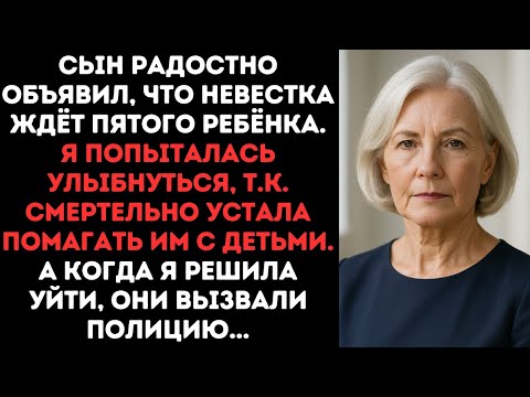 Видео: Сын радостно объявил, что невестка ждёт пятого ребёнка.Я устала помагать им с детьми и решила уйти..