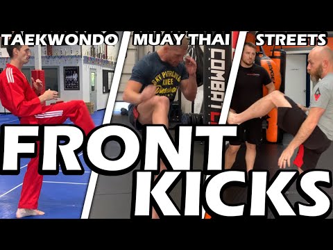 Видео: Чем отличается фронтальный удар ногой от боевых искусств?! Hard2Hurt - Муай Тай - Тхэквондо
