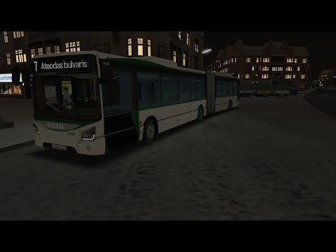 Видео: Omsi 2 Liepaja. Iveco Urbanway 18m маршрут 7