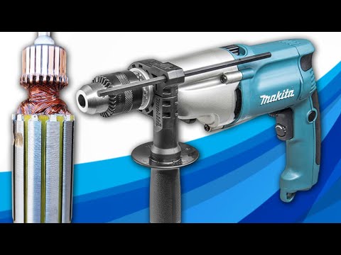 Видео: Ударная дрель Makita HP2050H 3/4 (ЯКОРЬ И НАМОТКА КАТУШКИ)