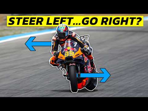 Видео: Почему гонщики MotoGP поворачивают налево, чтобы поехать направо!