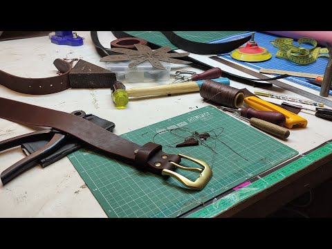 Видео: Как самому сделать ремень из кожи. Какой инструмент нужен для изготовления ремня#kozha40pro