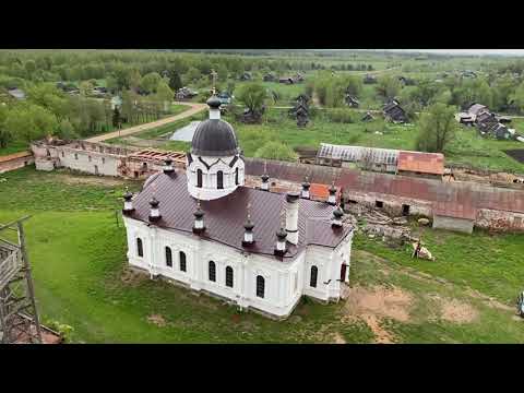 Видео: Максатиха. Николо-Теребенский монастырь. Вид с колокольни Никольского собора