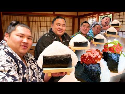 Видео: СУПЕР ГИГАНТСКИЙ Онигири Был Съеден 5 Борцами Сумо