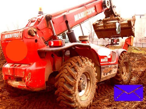 Видео: Работа.Телескопический погрузчик  MANITOU