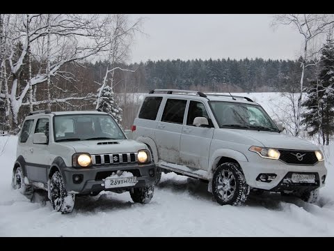 Видео: УАЗ Патриот 2017 или Сузуки Джимни: кто поедет за трактором?