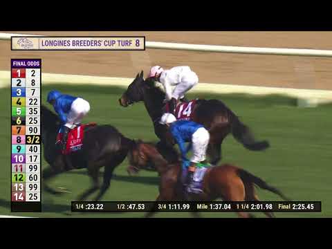 Видео: Ethical Diamond (IRE) побеждает в гонке BC Turf G.I. 8 в Дел Мар 1 ноября 2025 года