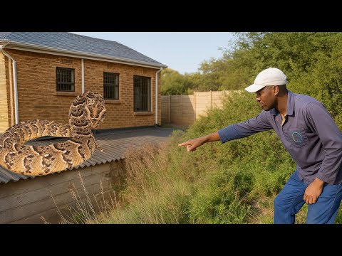 Видео: Смертельная змея в его доме