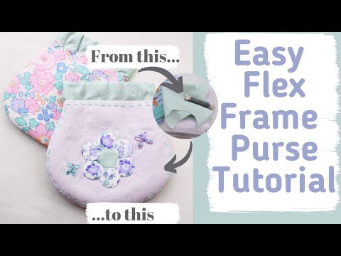 Видео: Мастер-класс по созданию сумки с каркасом Easy Flex Frame: ручное шитье, английская вышивка и лос...